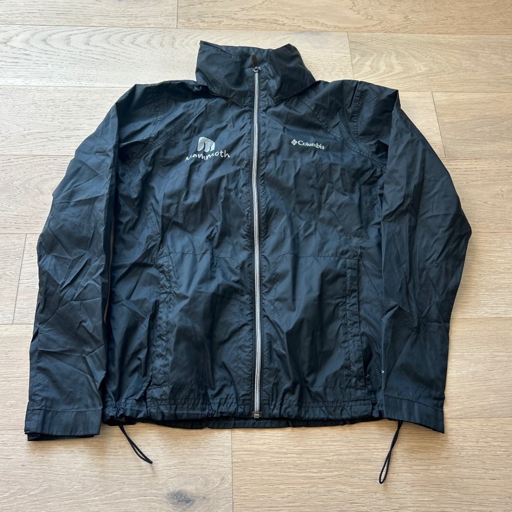 Columbia Omni-Shield Windbreaker Jacket Black Mammoth Mountain Mens Large